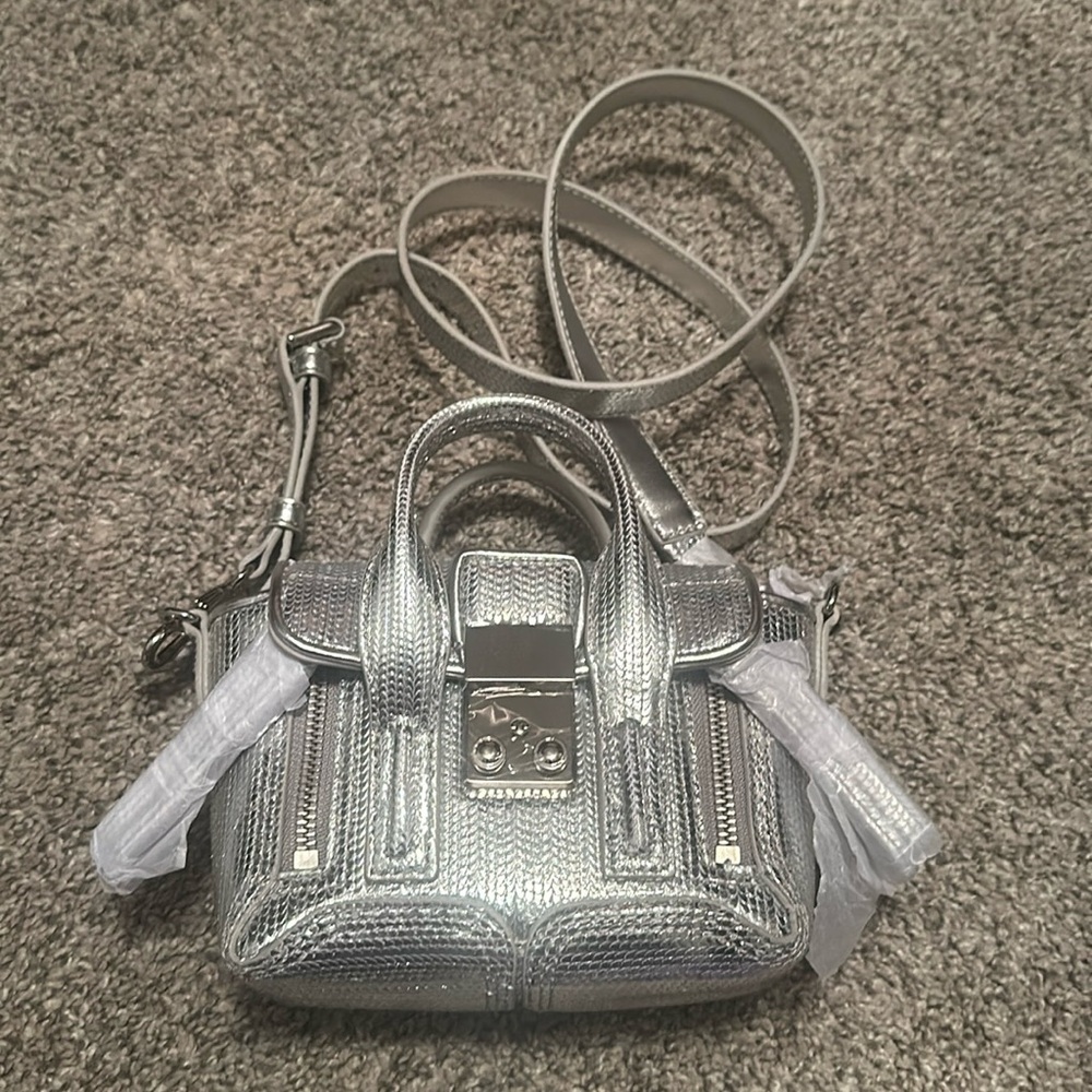 Philip Lin Pashli Nano Silver Satchel